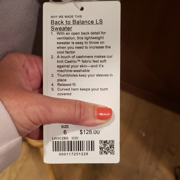 NWT Back to Balance LS Sweater - Picture 5 of 8